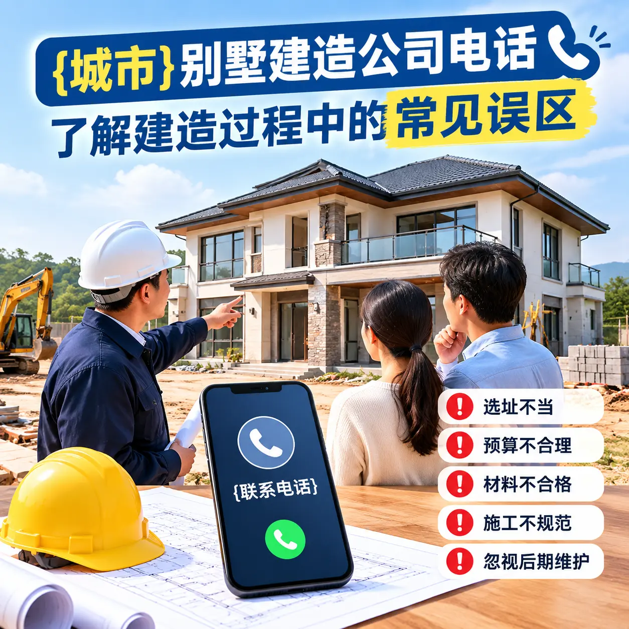 贵州别墅建造公司电话,了解建造过程中的常见误区